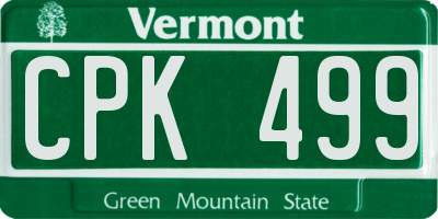 VT license plate CPK499