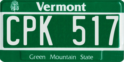 VT license plate CPK517
