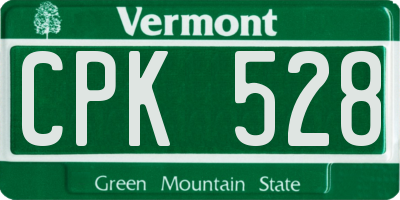 VT license plate CPK528