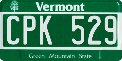 VT license plate CPK529