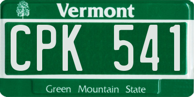VT license plate CPK541