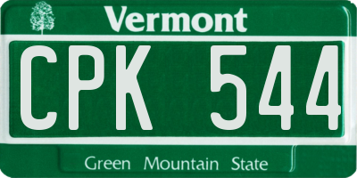 VT license plate CPK544