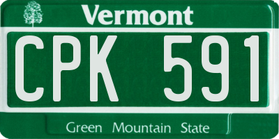 VT license plate CPK591