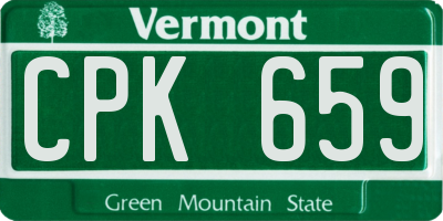 VT license plate CPK659