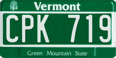 VT license plate CPK719