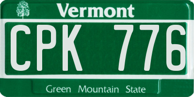 VT license plate CPK776