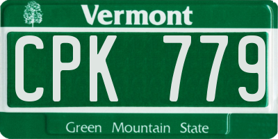 VT license plate CPK779