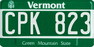 VT license plate CPK823