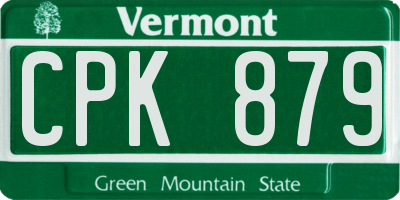 VT license plate CPK879