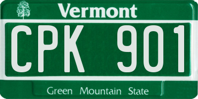 VT license plate CPK901