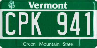 VT license plate CPK941