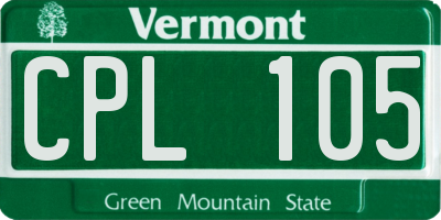 VT license plate CPL105