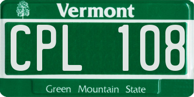 VT license plate CPL108