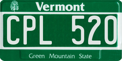 VT license plate CPL520