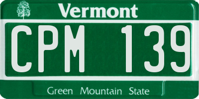 VT license plate CPM139