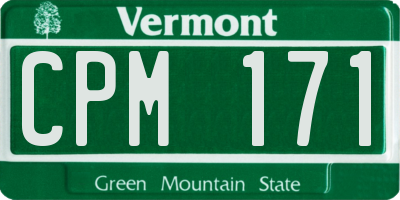 VT license plate CPM171