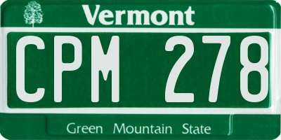VT license plate CPM278