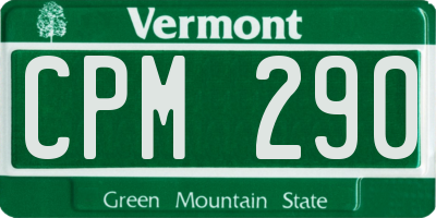 VT license plate CPM290