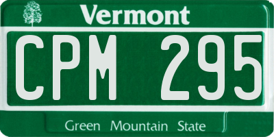 VT license plate CPM295