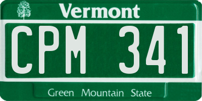 VT license plate CPM341