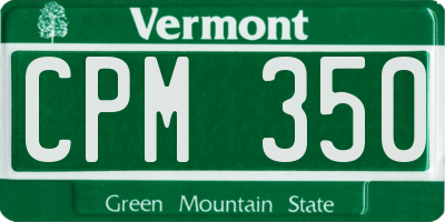 VT license plate CPM350