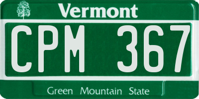 VT license plate CPM367