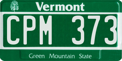 VT license plate CPM373