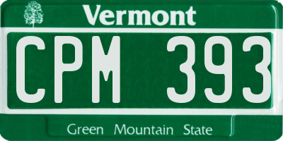 VT license plate CPM393