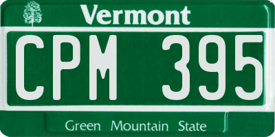 VT license plate CPM395