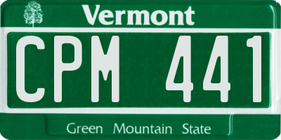 VT license plate CPM441