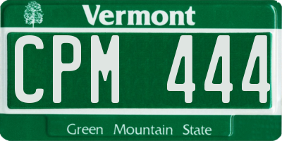 VT license plate CPM444