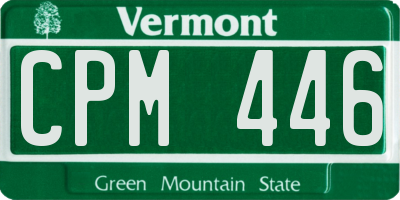 VT license plate CPM446