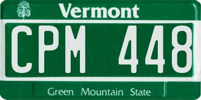 VT license plate CPM448