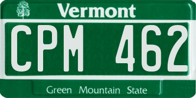 VT license plate CPM462