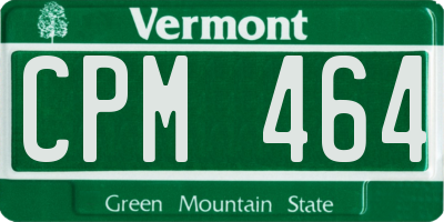 VT license plate CPM464