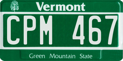 VT license plate CPM467