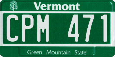 VT license plate CPM471