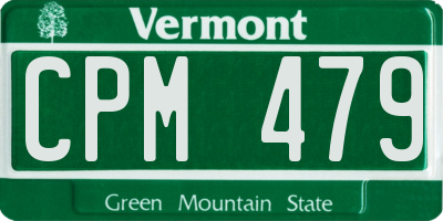 VT license plate CPM479