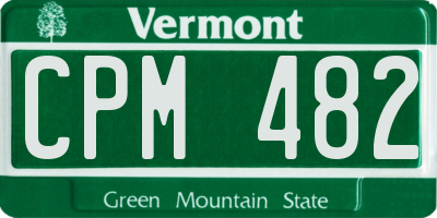 VT license plate CPM482