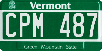 VT license plate CPM487