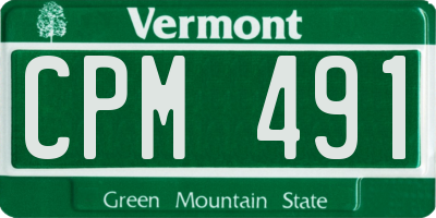 VT license plate CPM491