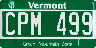 VT license plate CPM499