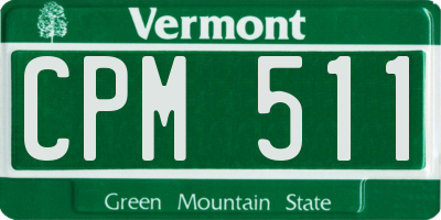 VT license plate CPM511