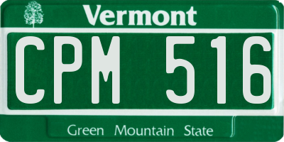 VT license plate CPM516
