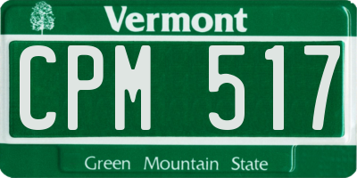 VT license plate CPM517