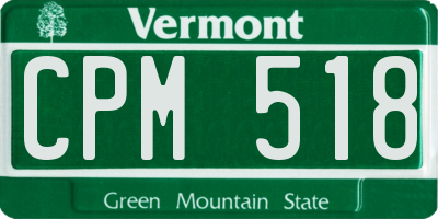 VT license plate CPM518
