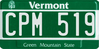 VT license plate CPM519