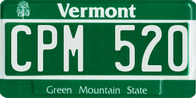 VT license plate CPM520