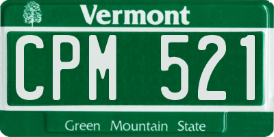 VT license plate CPM521