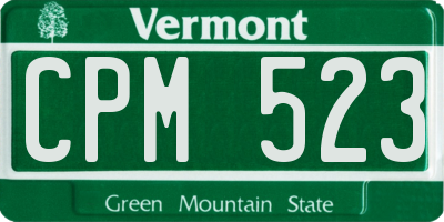 VT license plate CPM523